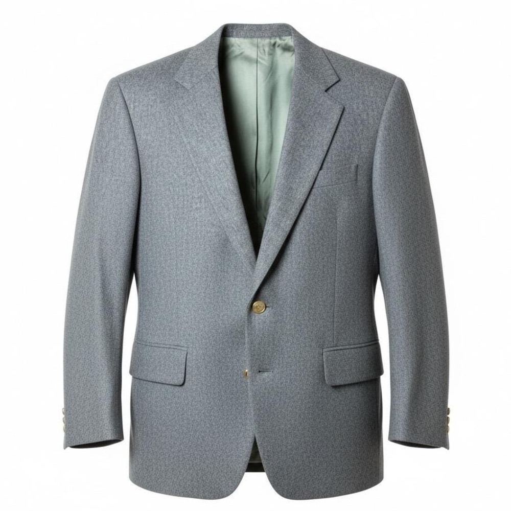 CRICTETEER Mens Grey Wool Blend Blazer